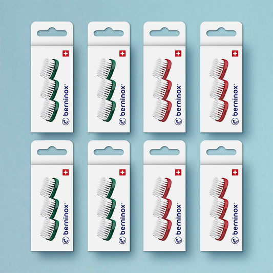8er-Pack Ersatzköpfe - Korallenrot und Atlantikgrün - 24 Köpfe