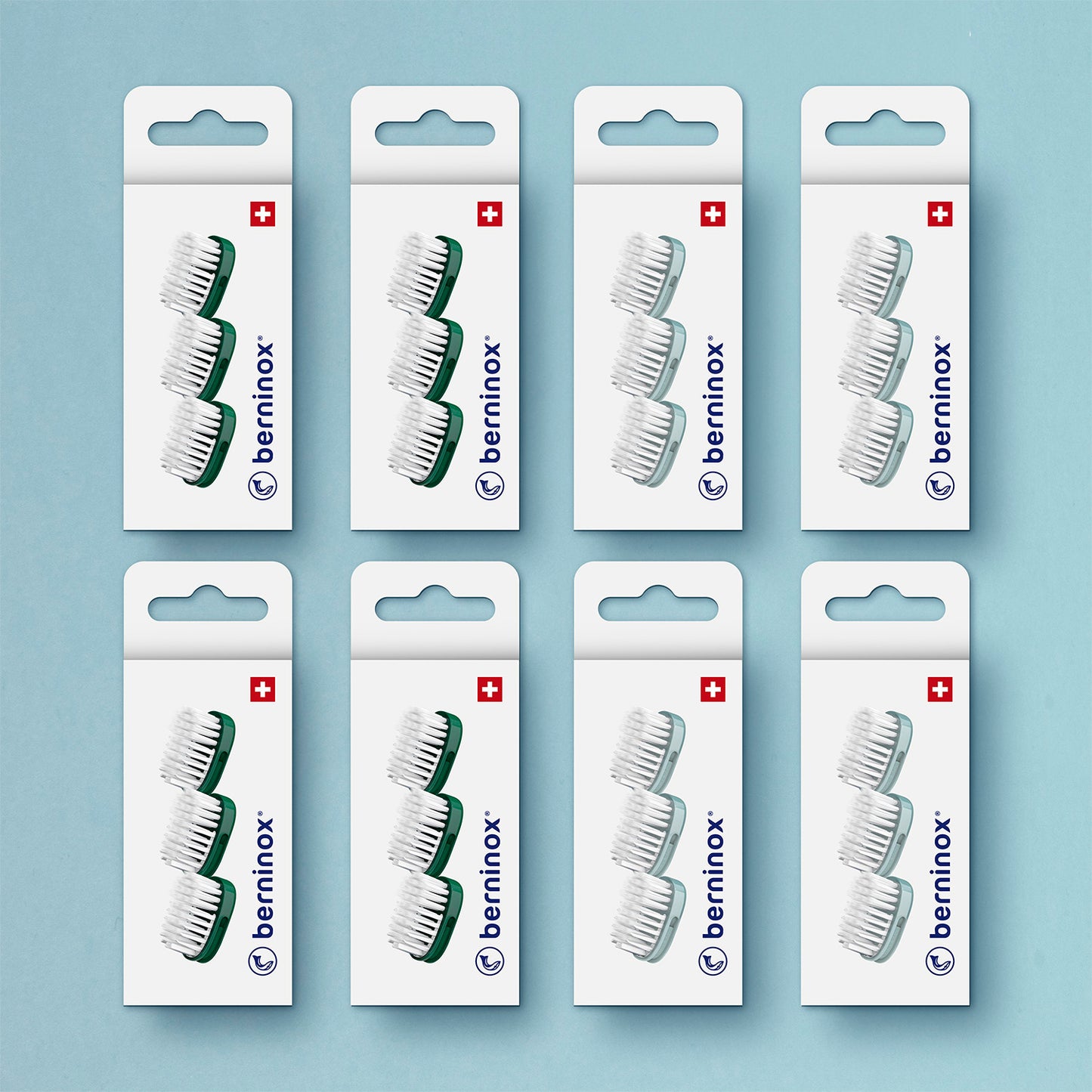 Pack of 8 refills - atlantic green and iceberg green - 24 heads