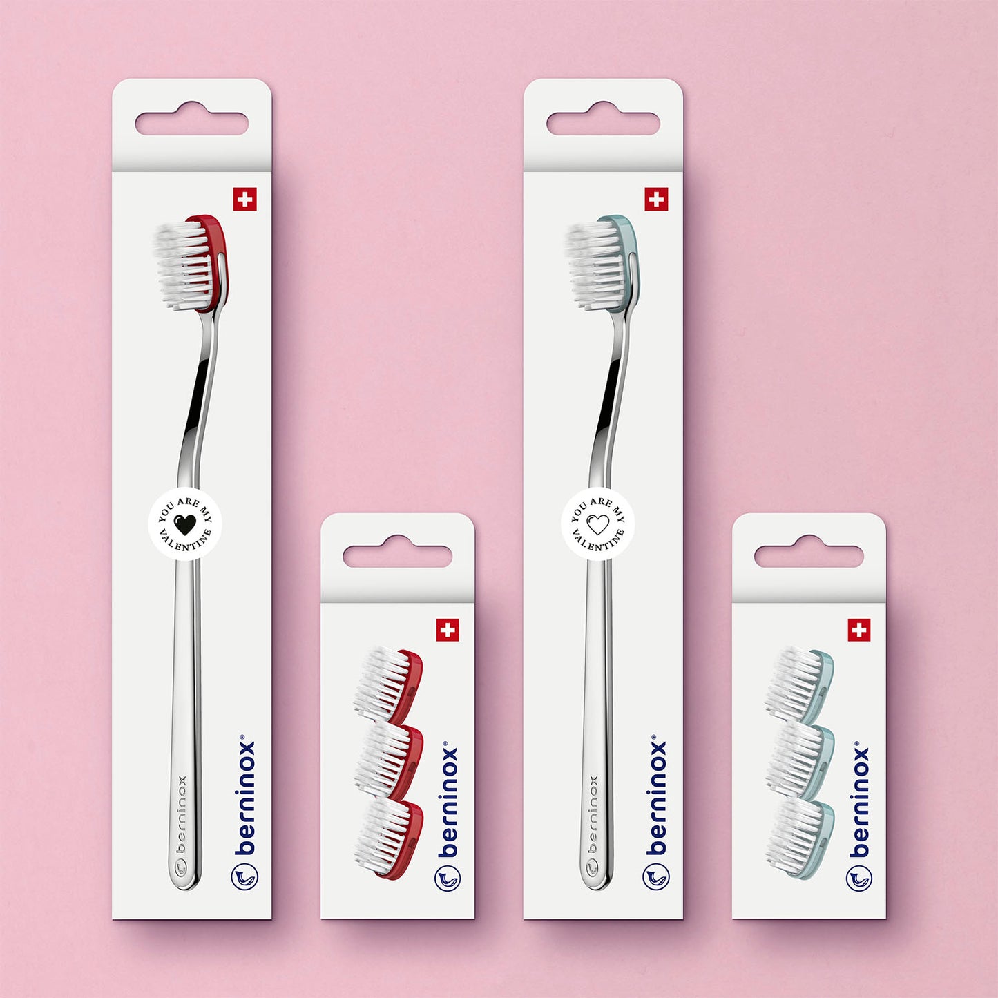 Double Starter Pack Valentine - rouge corail et vert iceberg