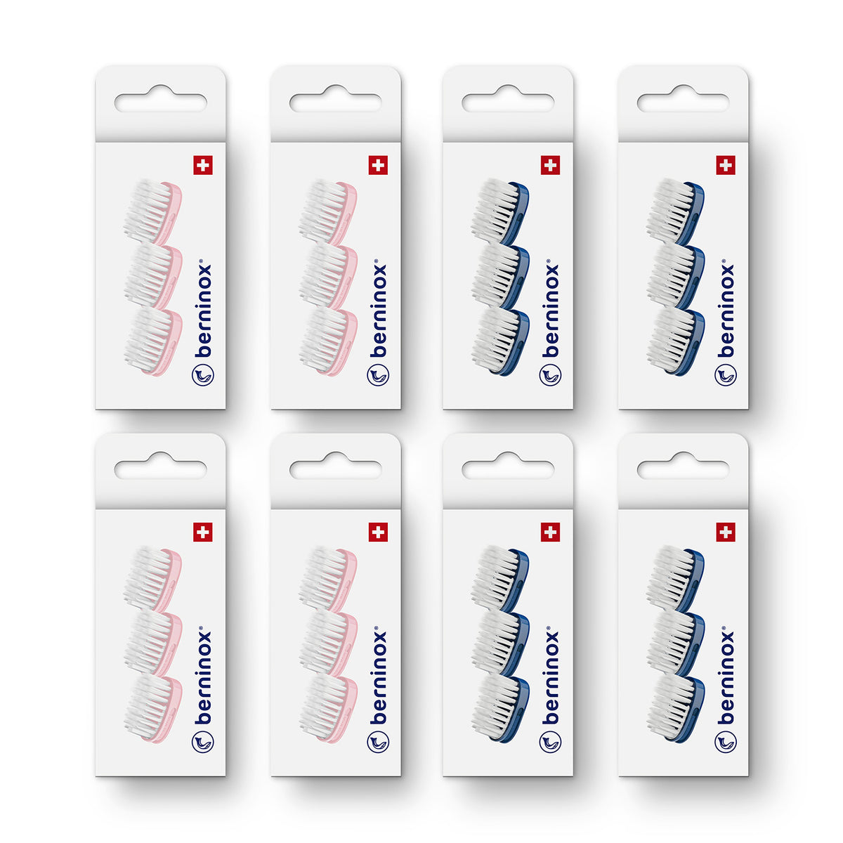 Pack 8 recharges - rose coquillage et bleu océan - 24 têtes