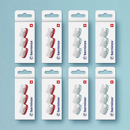 Pack of 8 refills - coral red and iceberg green - 24 heads