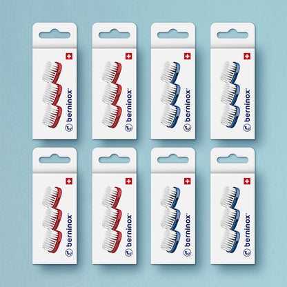 Pack of 8 refills - coral red and ocean blue - 24 heads