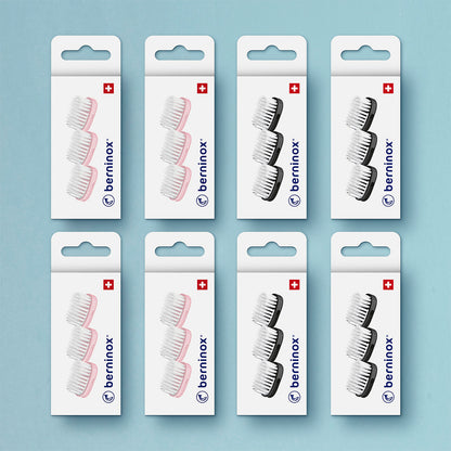 8er-Pack Ersatzköpfe - Muschelrosa und Tiefschwarz - 24 Köpfe