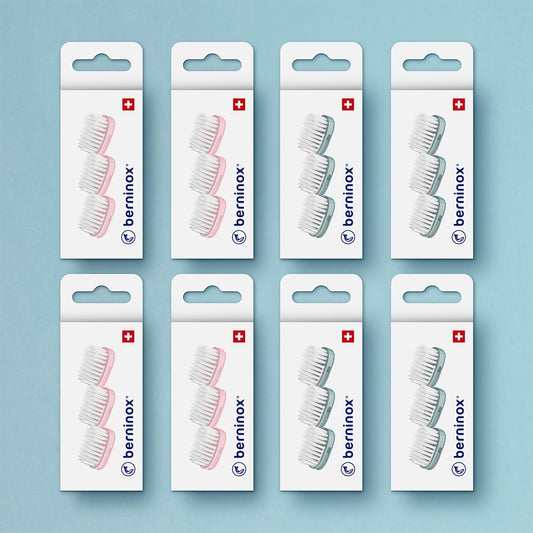 Pack 8 recharges - rose coquillage et vert iceberg - 24 têtes